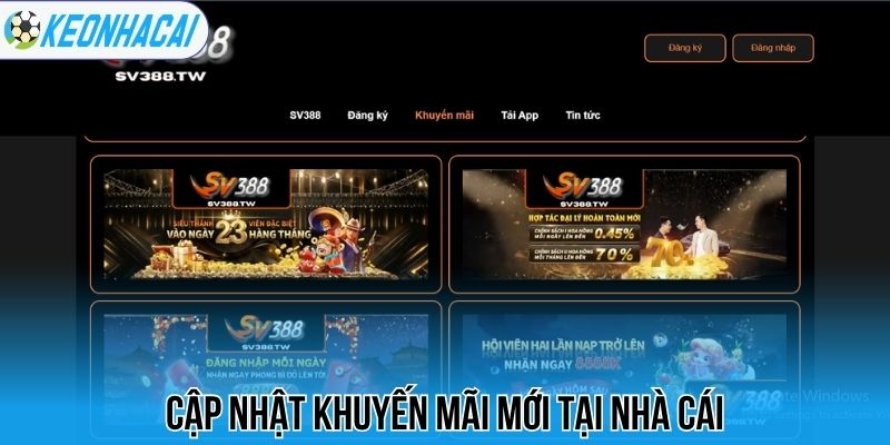 Cập nhật khuyến mãi mới tại nhà cái