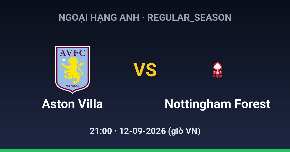 Aston Villa FC vs Nottingham Forest FC