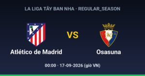 Club Atlético de Madrid vs CA Osasuna