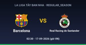 FC Barcelona vs Real Racing Club de Santander