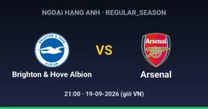 Brighton & Hove Albion FC vs Arsenal FC