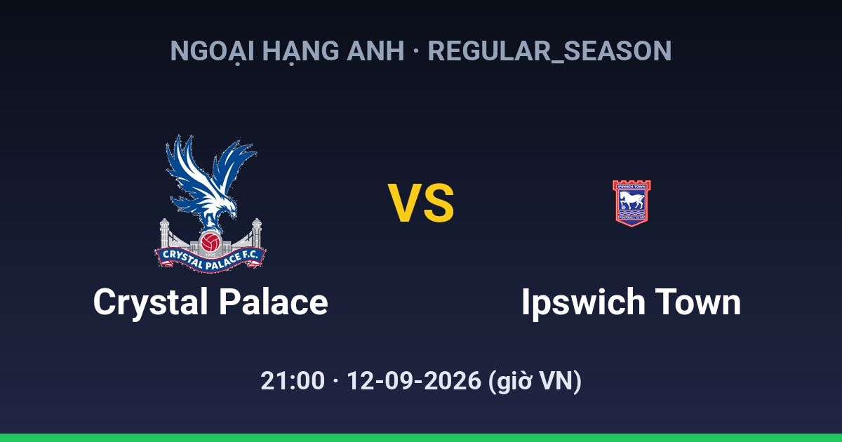 Crystal Palace FC vs Ipswich Town FC